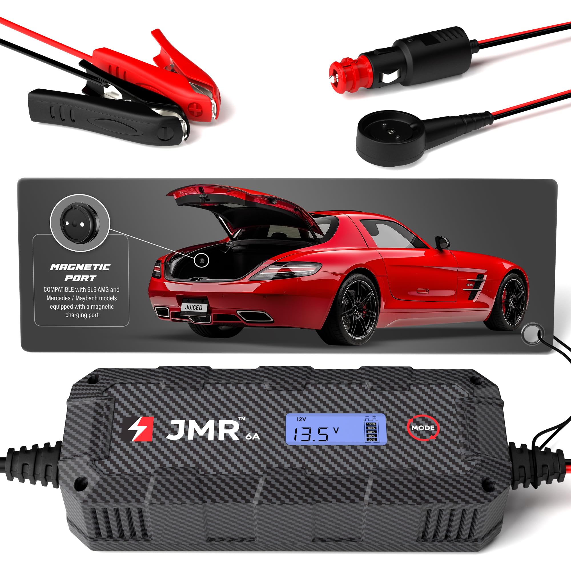 JMR Battery Charger for Mercedes-Benz SLS AMG Trickle Charger Conditioner Mainta