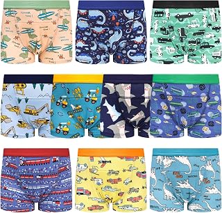 MooMoo Baby Toddler Potty Training Boxer Underwear 10 Pack Boys 3T | Boxer Style, Soft Cotton Material, Cute Painting, Designed for Daytime potty training