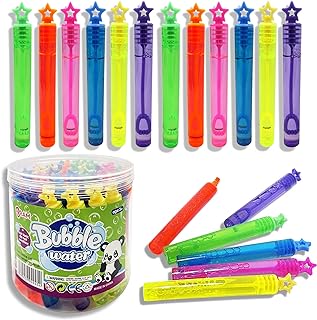 Ram Bubbles For Kids, Pack of 48 Bubble Wands With 5ml of Bubble Mixture, Fun Garden Toys For Kids, Party Bag Fillers For Birthday Parties, Gifts For Girls Boys 3+