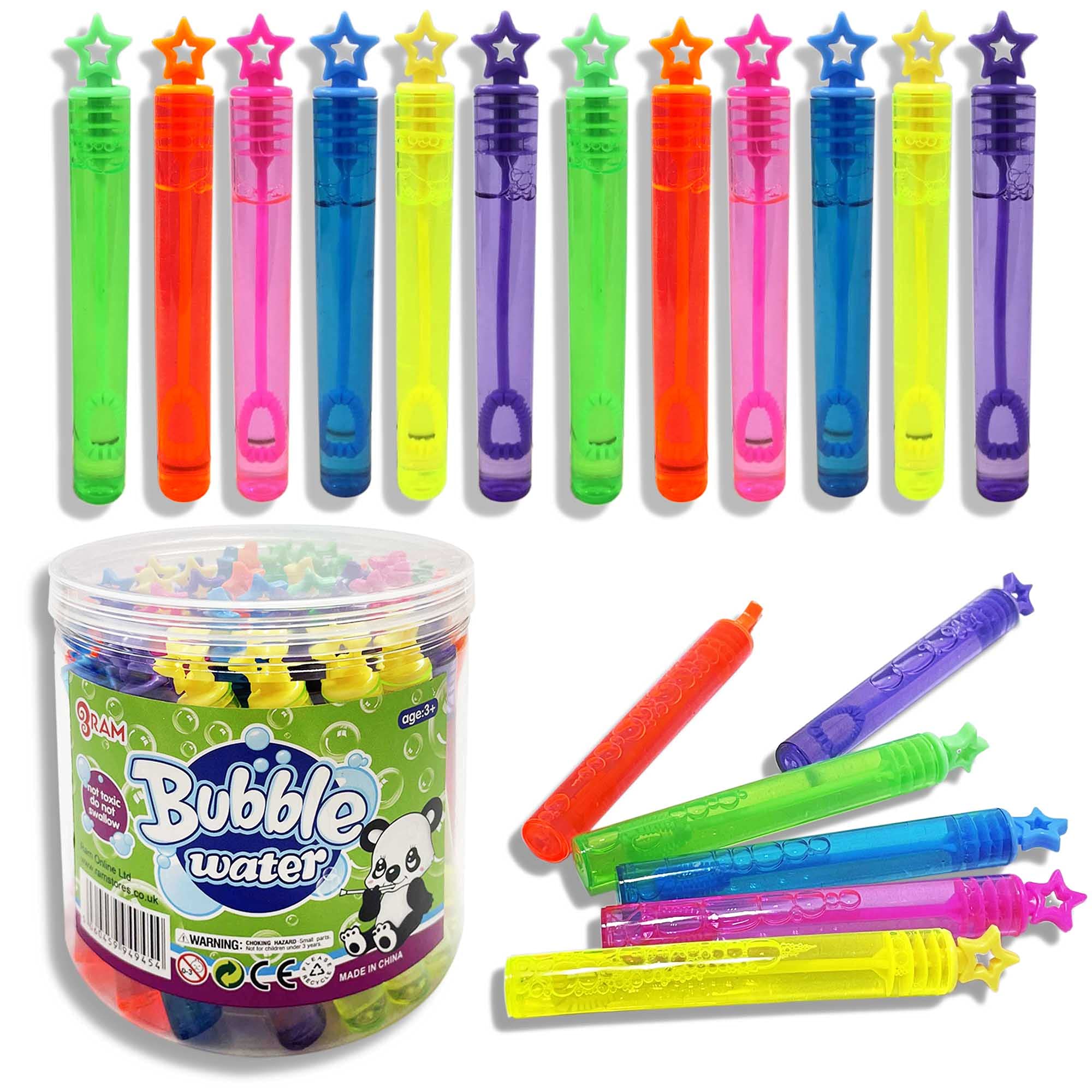 Ram Bubbles For Kids, Pack of 48 Bubble Wands With 5ml of Bubble Mixture, Fun Ga