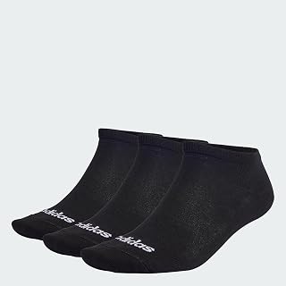 adidas Unisex Fine Linear Low Cut Socks, 3 Pairs