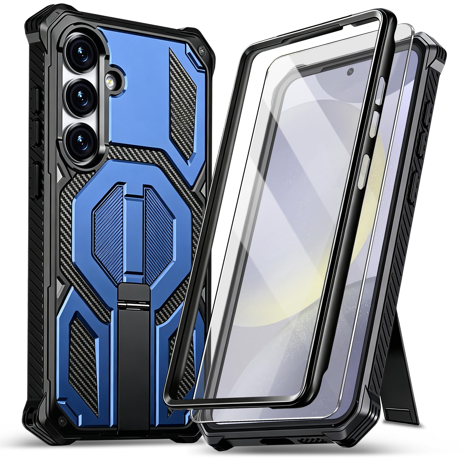 Full-Body Bumper Protective Case for Samsung Galaxy S24 Plus 5G Case [with 2 Scr