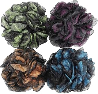 75g/Pcs Shower Loofah Bath Sponge for Women Men Lufa Exfoliating Body Scrubber (Set of 4)