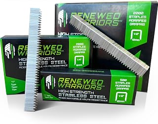 T50 Stainless Steel Staples 1/2 Marine; T/50 Type (1/2" in Leg; 3/8" Crown) T-50 Staples - (500 Count Pack)