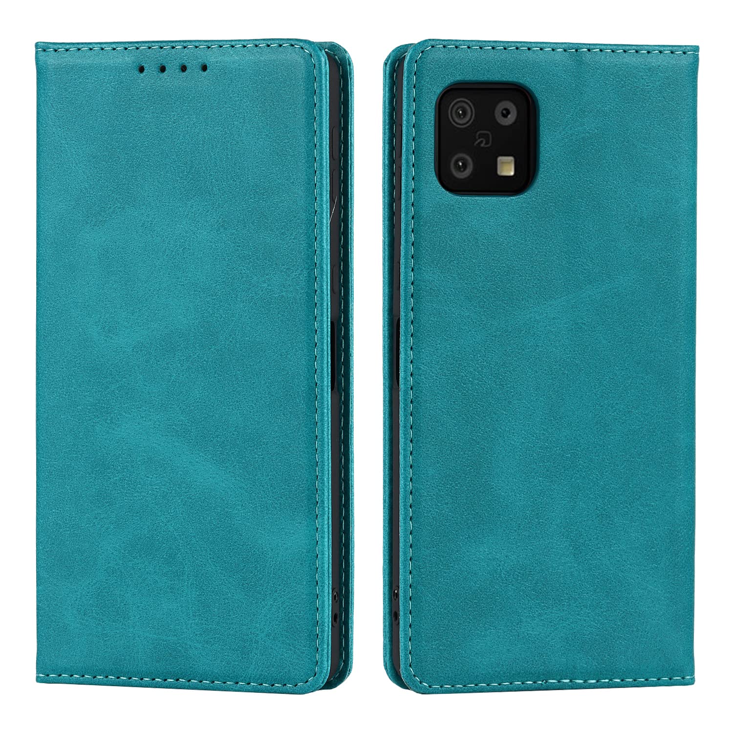 【Hamany】 対応 AQUOS sense6 ケース 手帳型 aquosセンス6 ケース カード収納 -ファッション スカイブルー