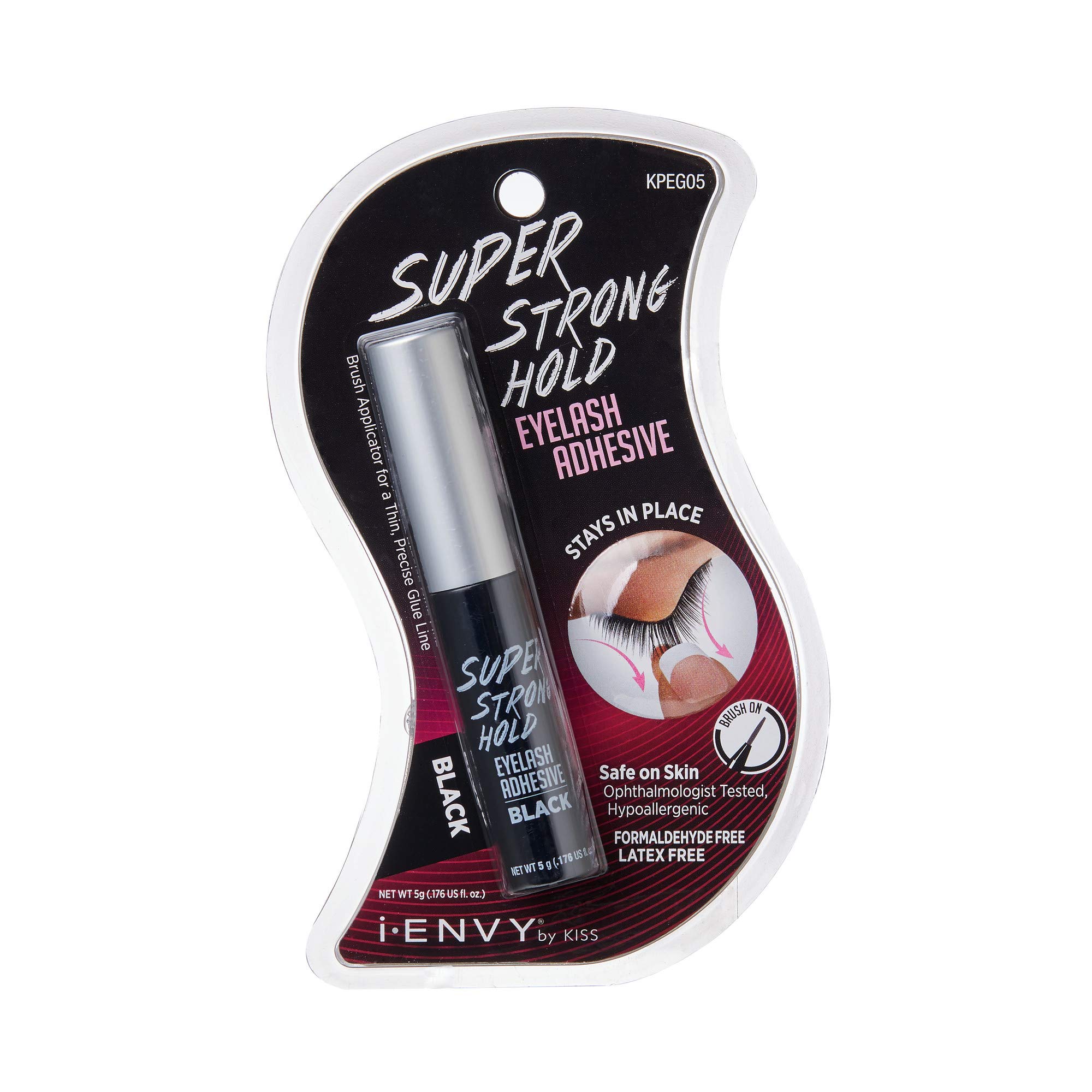 i•ENVY Super Strong Hold Eyelash Adhesive, Waterproof, 48-Hour Long-Lasting Lash