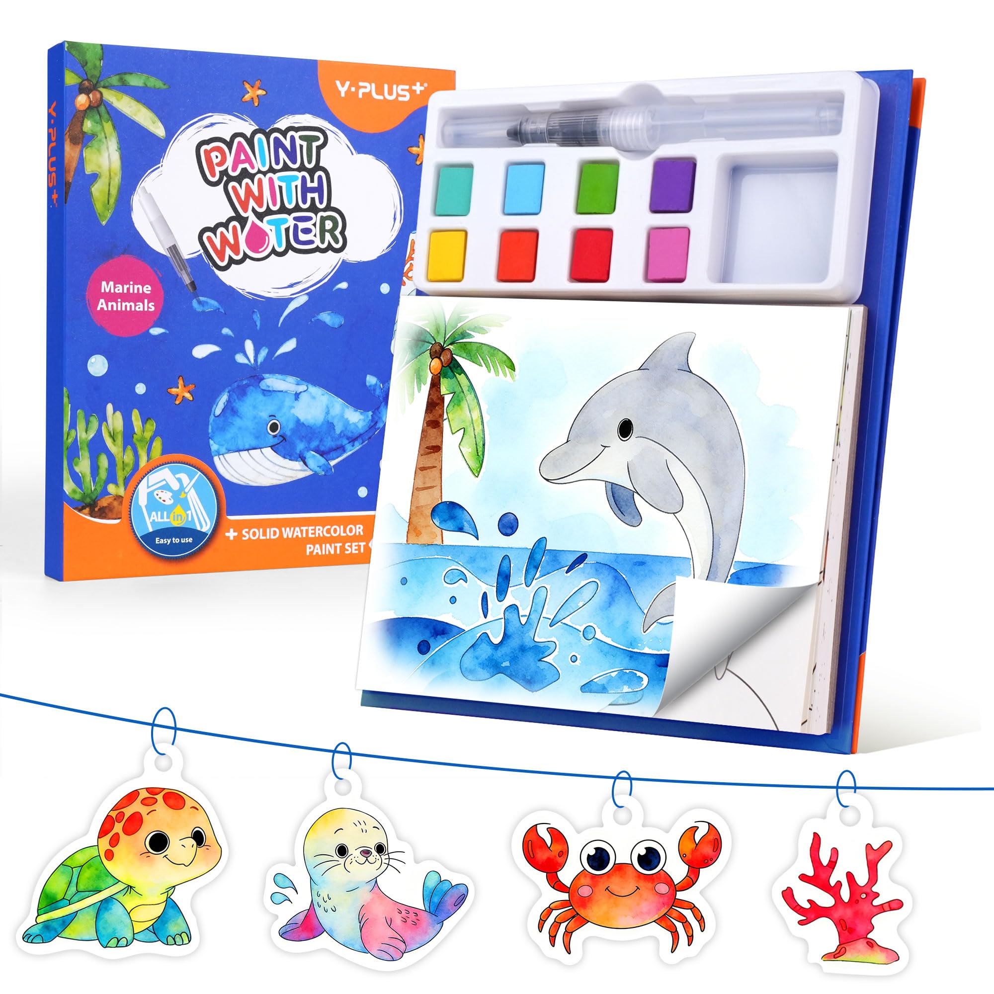 YPLUS Book Painting with Water Children 3-6 Years, Watercolor Book Children