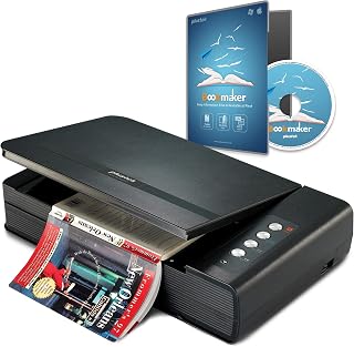 Plustek OpticBook 4900 Flatbed Scanner + File Sorting Software eBook Maker | Simplify scanning and Make Your Paper/Document Digitized & Organized with Software to Archive, Look up and Share Files