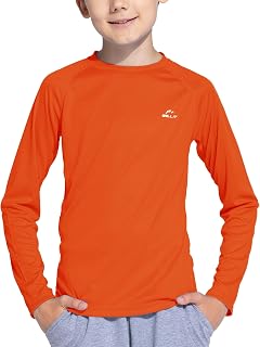 Willit UPF 50+ Sun Protection Long Sleeve Shirt Kids Rash Protection Youth Swimming T-Shirt SPF Fishing Quick Dry