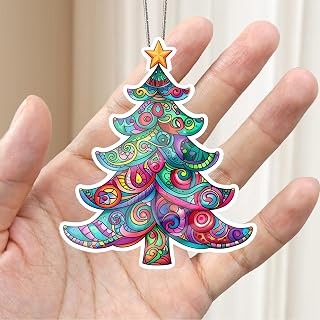 Tree Decoration Crystal Hanging Handmade Christmas Ornament Car & Home Decoration - Acrylic Decoration for School, Friends, Classroom, Alumni Gift Idea Exchange Z43