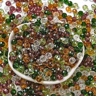 About 280pcs 60g Round Glass Beads for Jewelry Making Briolette Glass Beads 6mm Assorted Glass Spacer Beads for DIY Bracelet Necklace Earrings