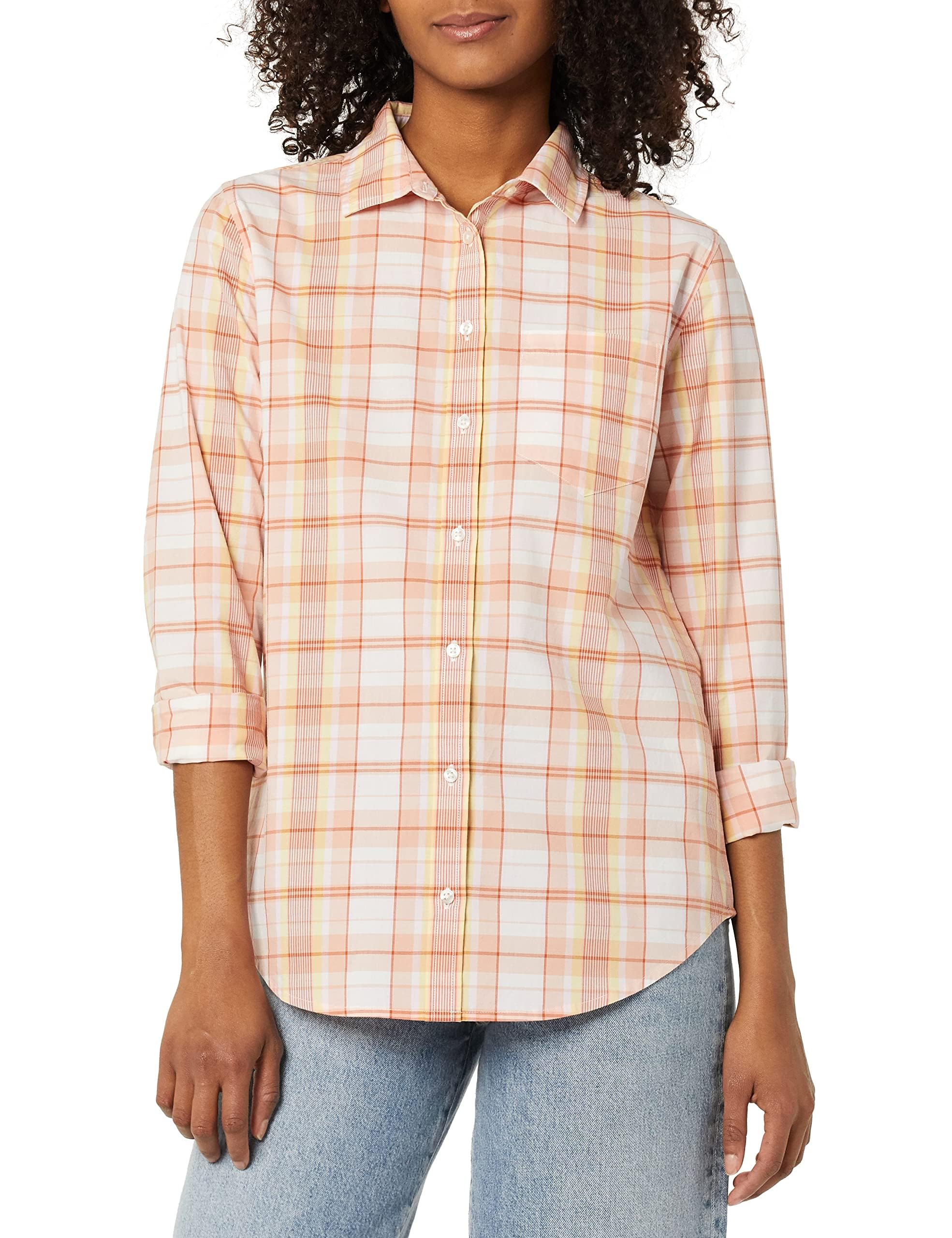 Amazon Essentials Women's Classic Fit Long Sleeve Button Down Poplin Shirt