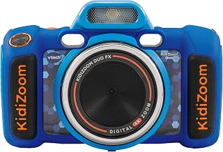 Vtech KidiZoom Duo FX Camera, Blue, English | Dual 8 MP cameras, 20+ games, 75 effects, AR filters, editors and expandable storage. Ages 3-9