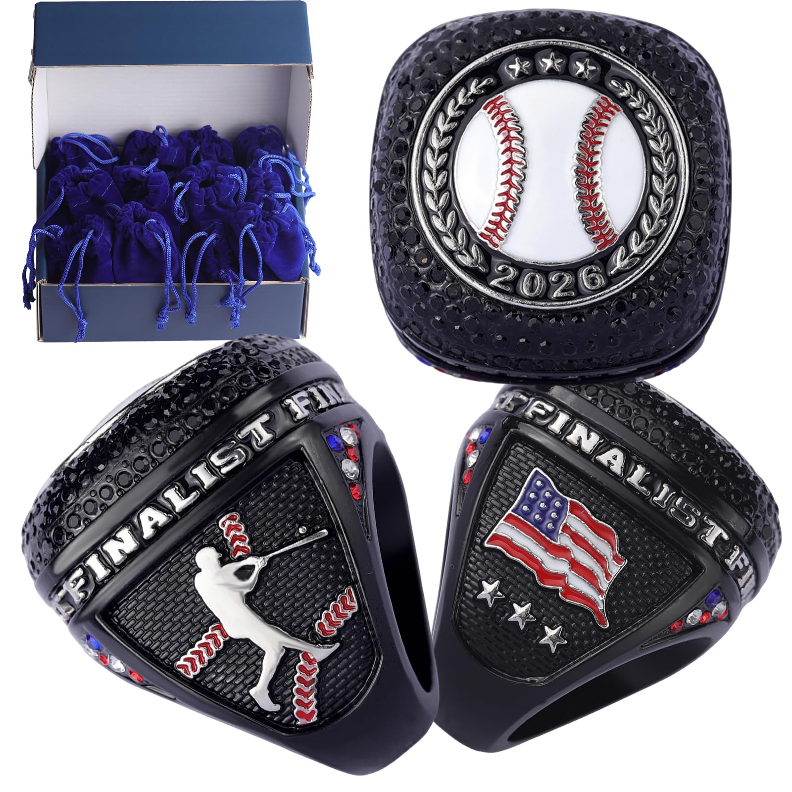 TOPSPORTSJEWELRY Sporting Prize Baseball Date 2026 Championship Trophy riing Siz