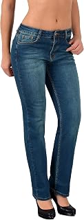 ESRA G200 Women's Straight, High-Rise Stretch Jeans
