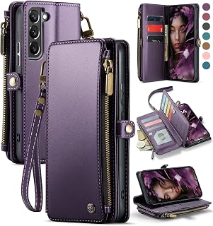 Defencase for Samsung Galaxy S22+/Plus Wallet Case with Card Holder, Purple