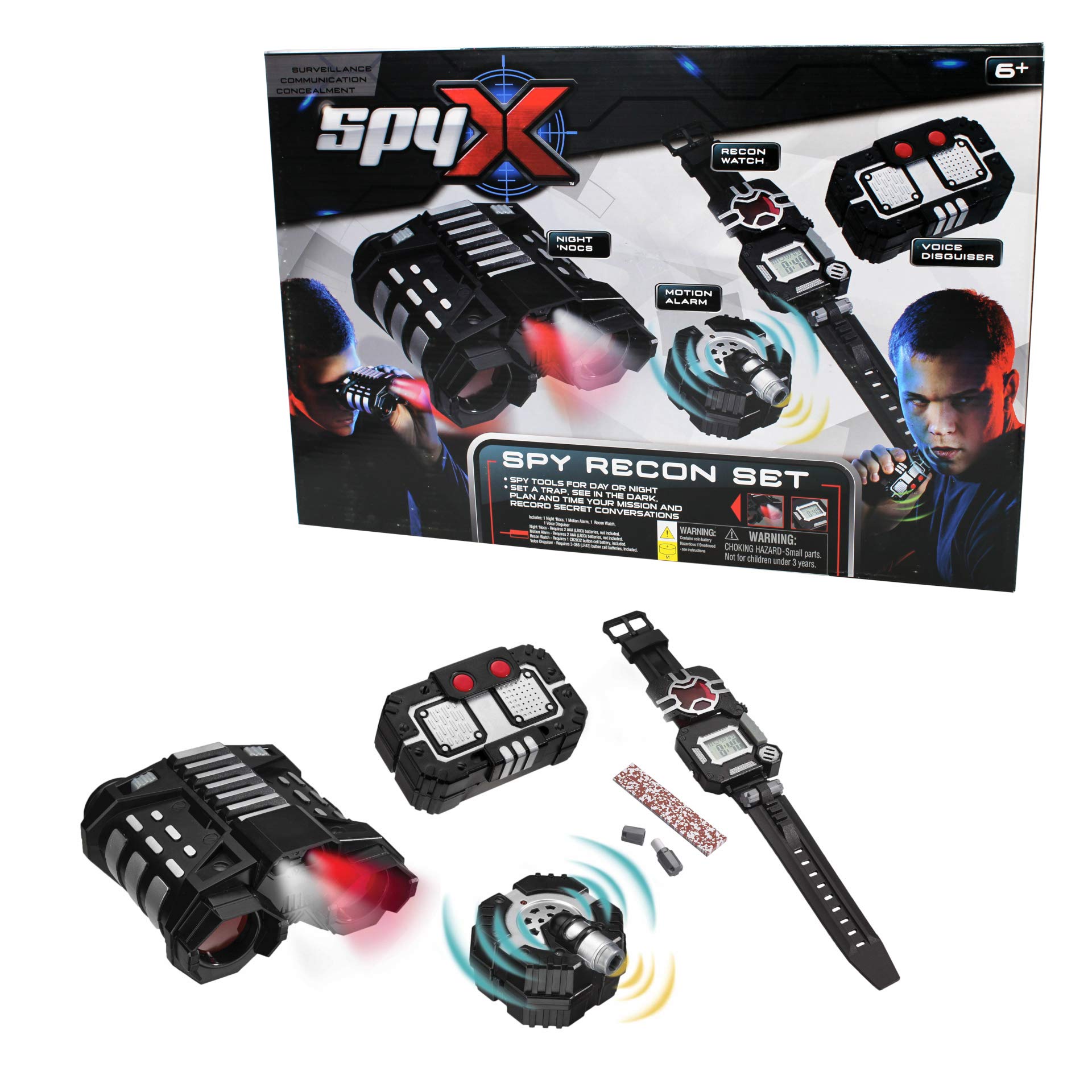 MukikiM SpyX / Recon Set - Includes Night Nocs + Voice Disguiser + Recon Watch +