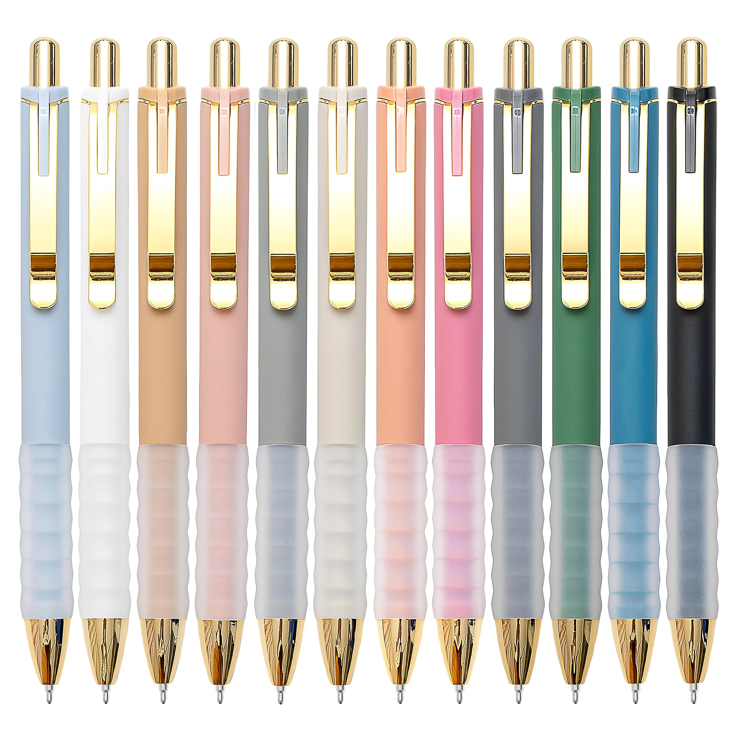 Linbsunne Ballpoint Pens Black Medium Point 1mm Pen with Super Soft Grip Ball Po