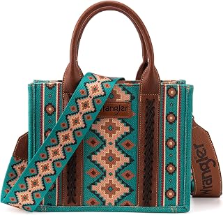 Wrangler Tote Bag, Women's Aztec Handbag, Western Purse