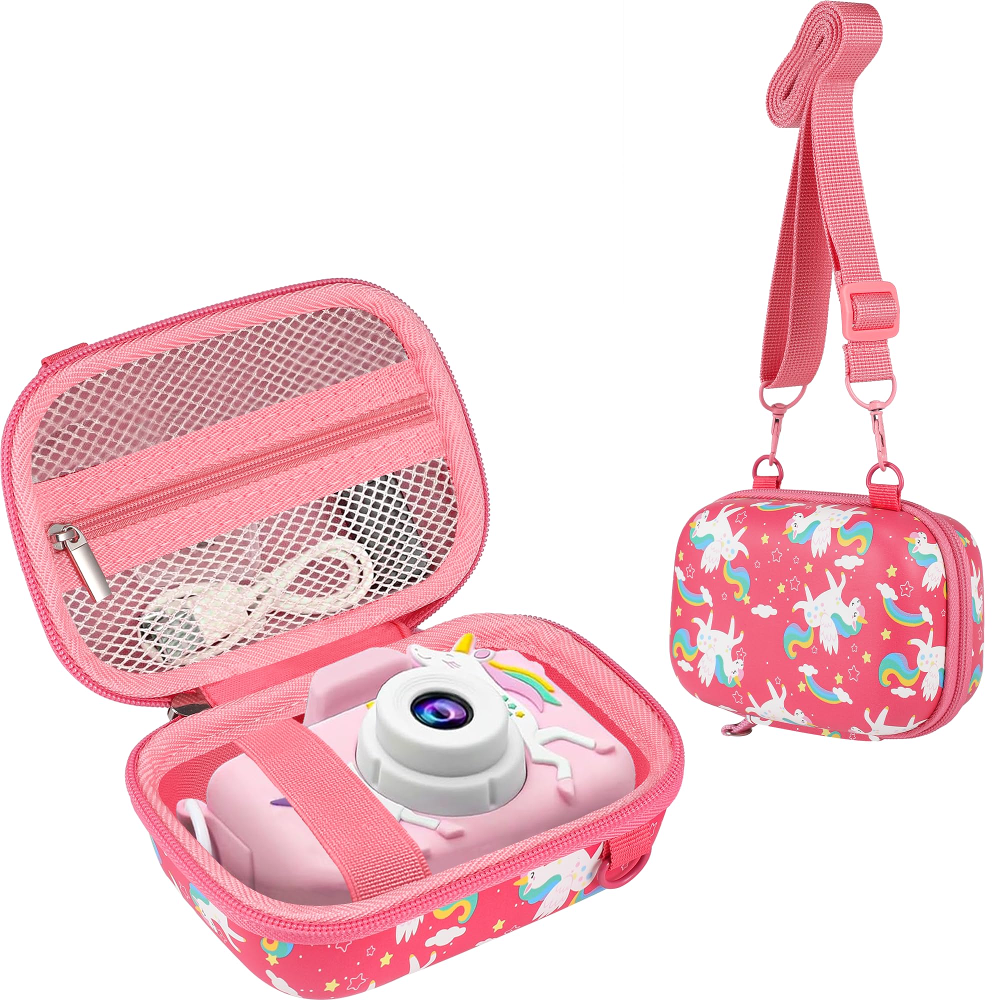 Leayjeen Kids Camera Case for Goopow/Mgaolo Kids Camera-Pink Unicorn | Fits CIME