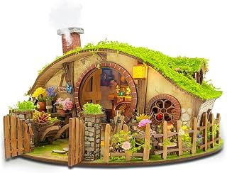 LORENOOK The Magic Ring House DIY Miniature House Kit & Book Nook Kit | Lighted 3D Wooden Puzzle Bookshelf Decor, Pre-cut Wood Pieces, Creative Gifts for Adults & Craft Lovers