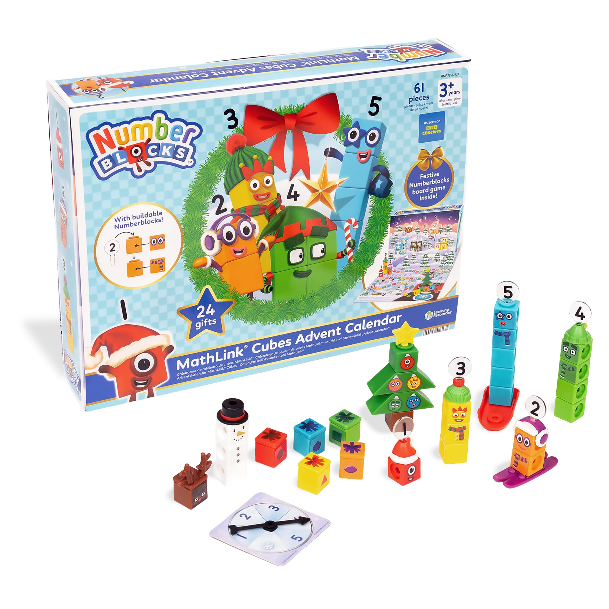 Learning Resources Numberblocks MathLink Cubes Advent Calendar, Ages 3+, Plastic