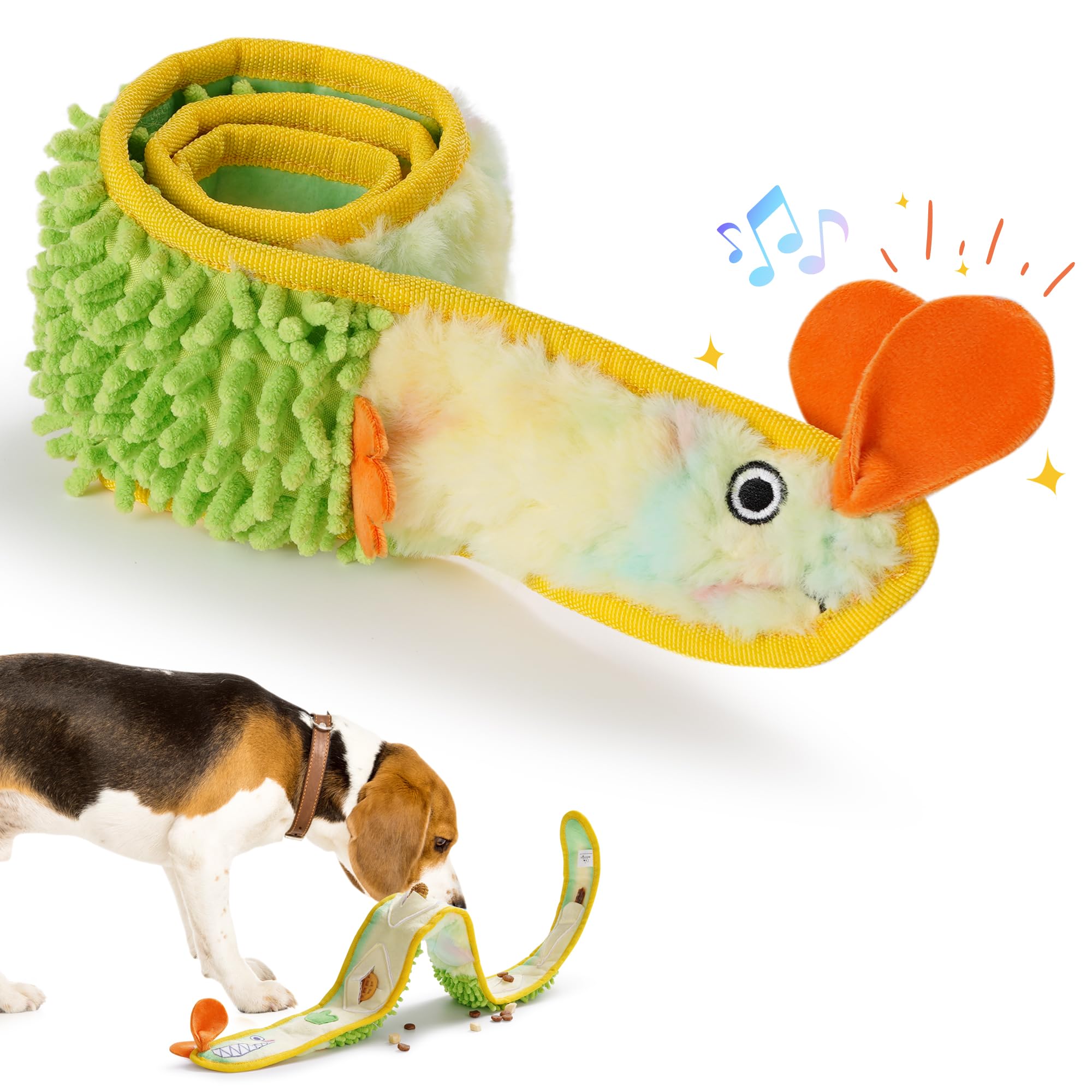 Nocciola Dog Puzzle & Interactive Toy, Snuffle Mat for Dogs-Green