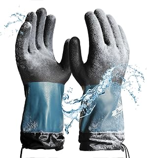 Schwer 100% Waterproof Winter Work Gloves, Long Freezer Glove with Water-based PU Coating, Ultimate Warmth, Non-Slip, Thermal Glove for Cold Weather, Outdoor Activities & Light Daily Work, CR3308, L