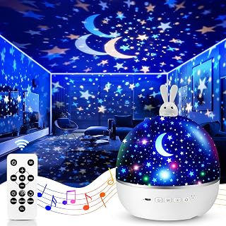 Real Star and Galaxy Projector 19 Themes, Toys Children Gift Child | 15 Music 360° Rotation Remote Control Children's Night Light, Toys Gift Baby 1 2 3 4 5 Years, Home Decoration