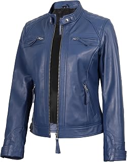 Real Womens Leather Jacket - Cafe Racer Style Leather Jackets for Women