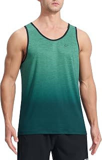EZRUN Men's Tank Tops Quick Dry Workout Gym Sleeveless Shirts Summer Running Athletic Swim Shirts
