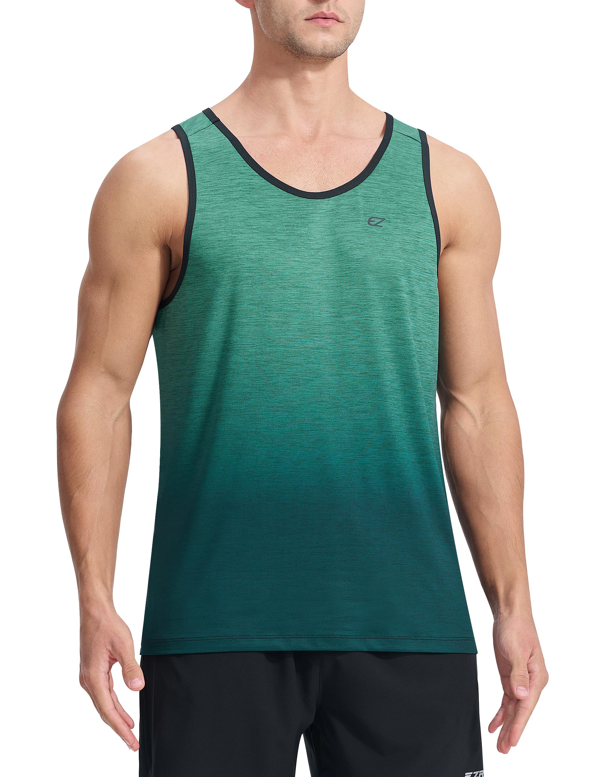 EZRUN Men's Tank Tops Quick Dry Workout Gym Sleeveless Shirts Summer Running Ath