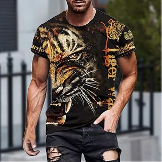 Men's Graphic T-Shirt Solar System Galaxy Print Short Sleeve Casual Crew Neck Top