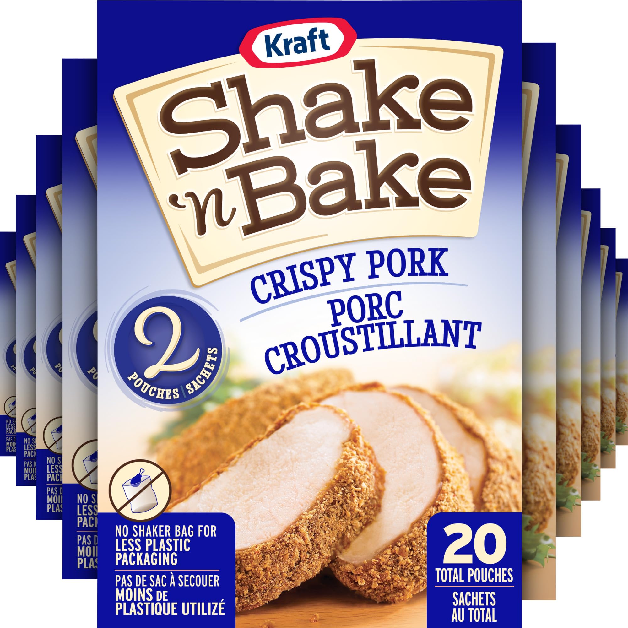 Shake 'N Bake Crispy Pork Coating Mix, 10 per Pack, 160 g Boxes