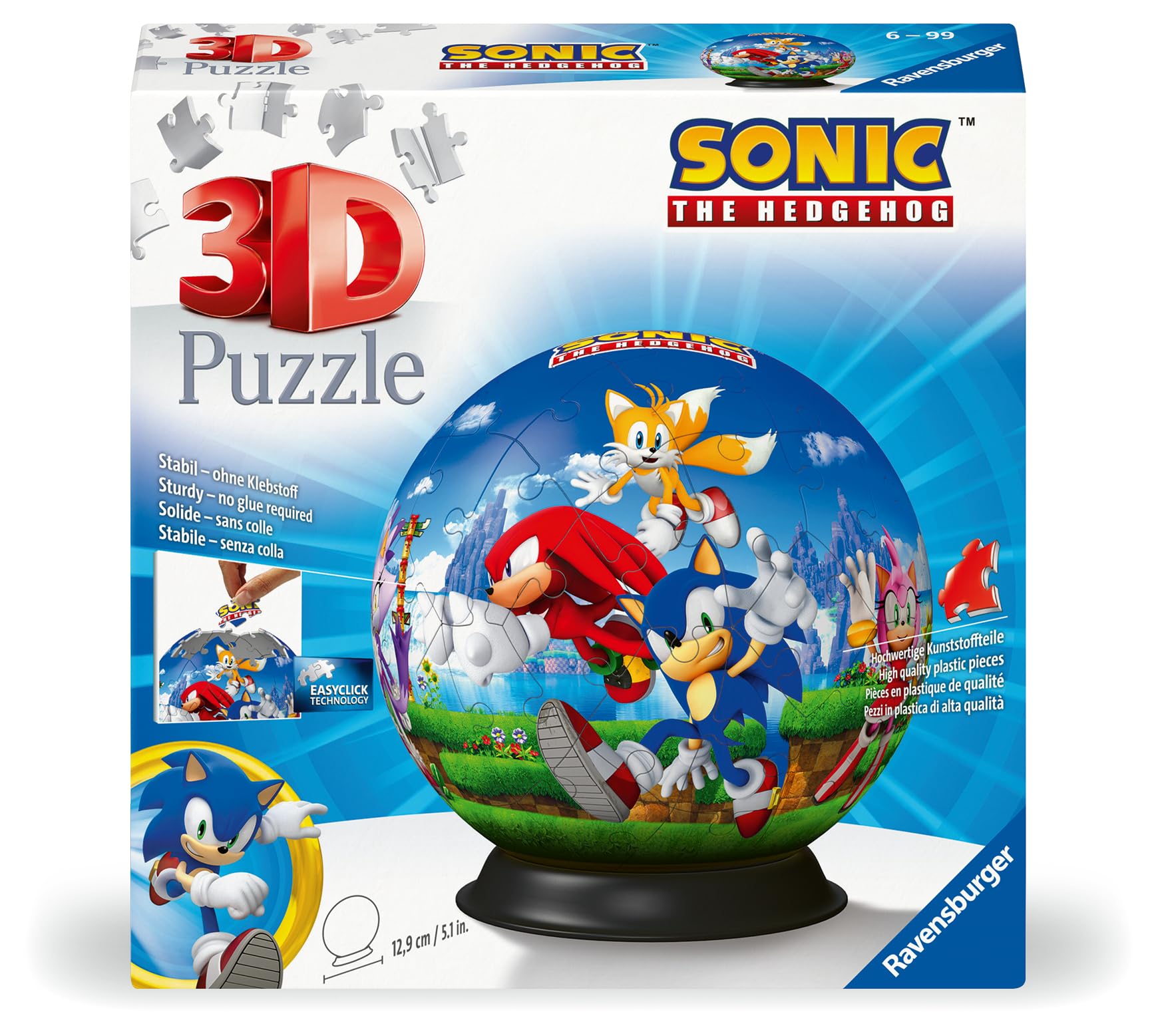 Ravensburger Sonic The Hedgehog 3D Jigsaw Puzzle Ball for Adults and Kids - 1159