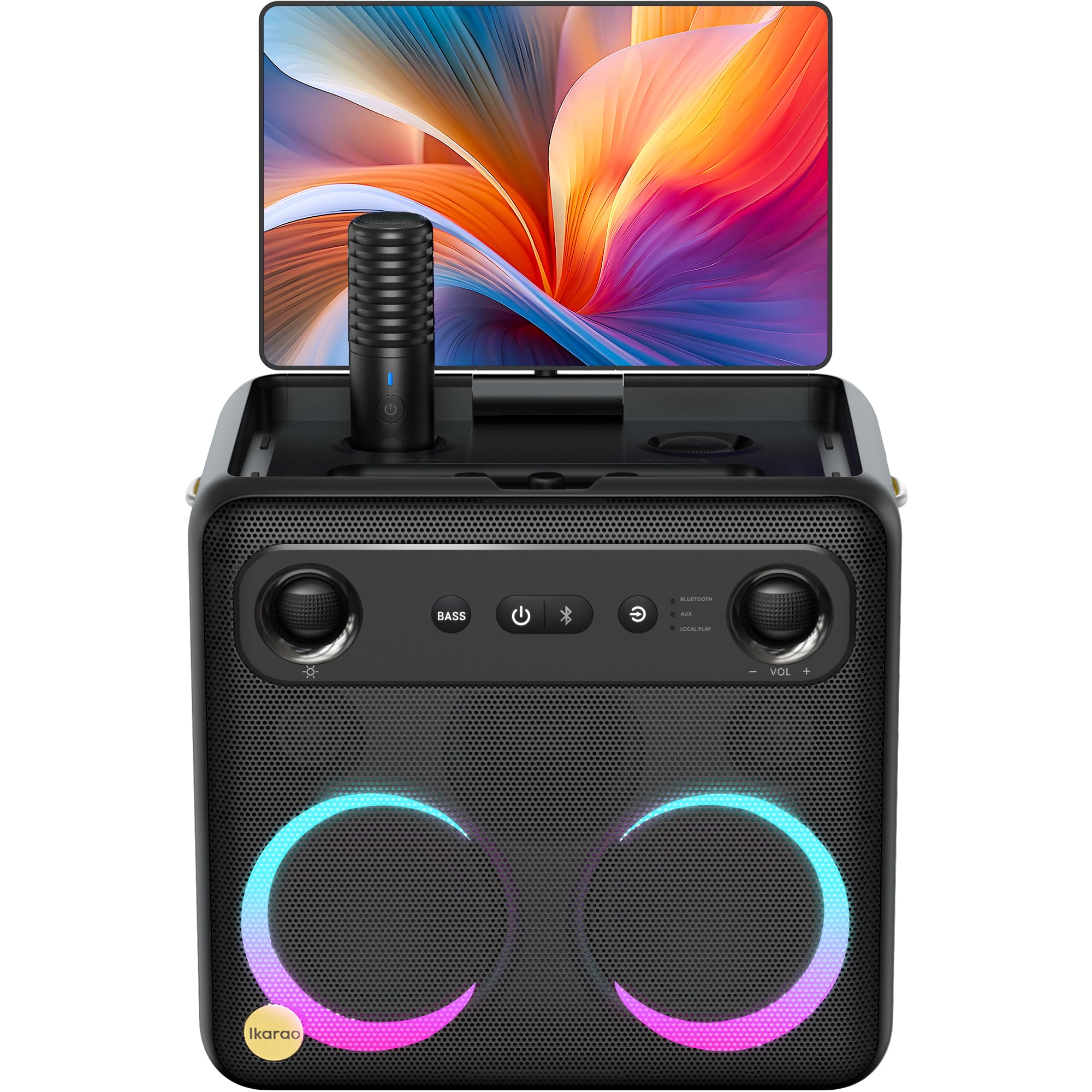 Karaoke Machine for Adults with Lyrics Display & 32GB Tablet, 2 Wireless Microph