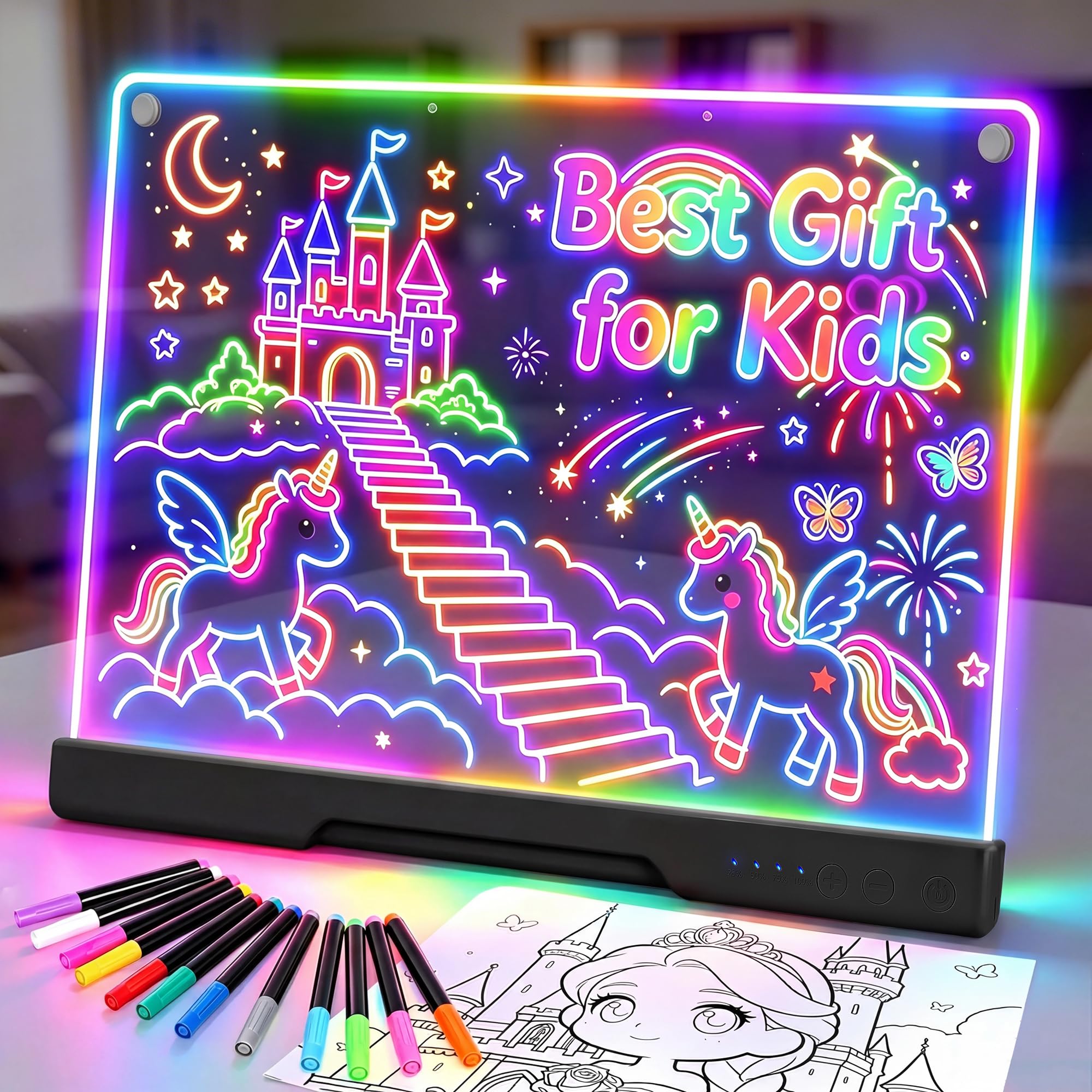 19-Inch Rechargeable LED Drawing Board, 3 4 5 6 7 8 9 10 Year Old Boy Gifts | Do