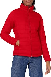 Amazon Essentials Women's Lightweight Quilted Jacket Water-Repellent Packable Transition Jacket