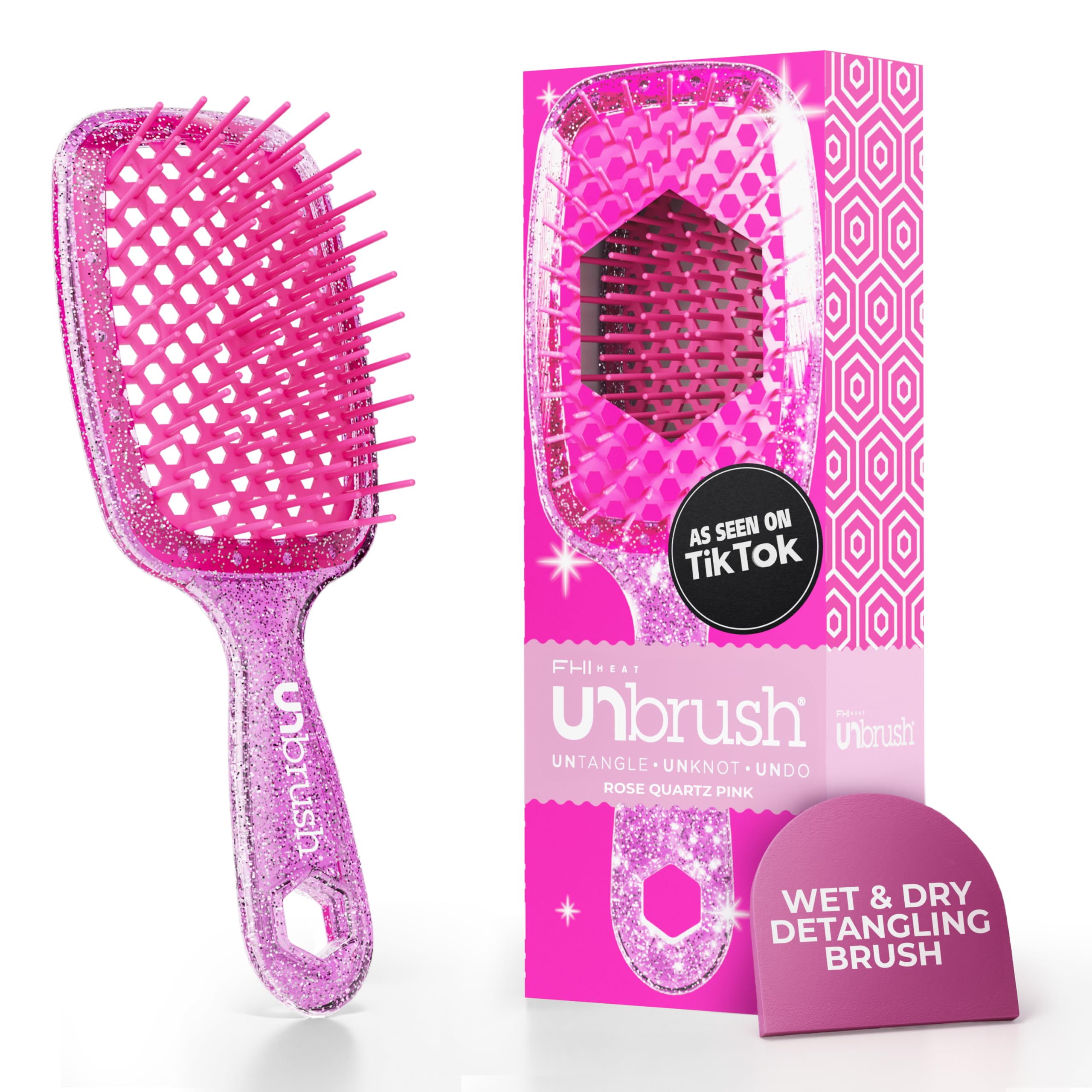 FHI Heat UNbrush Detangling Brush for Pain-Free Brushing on All Wet or Dry Hair 