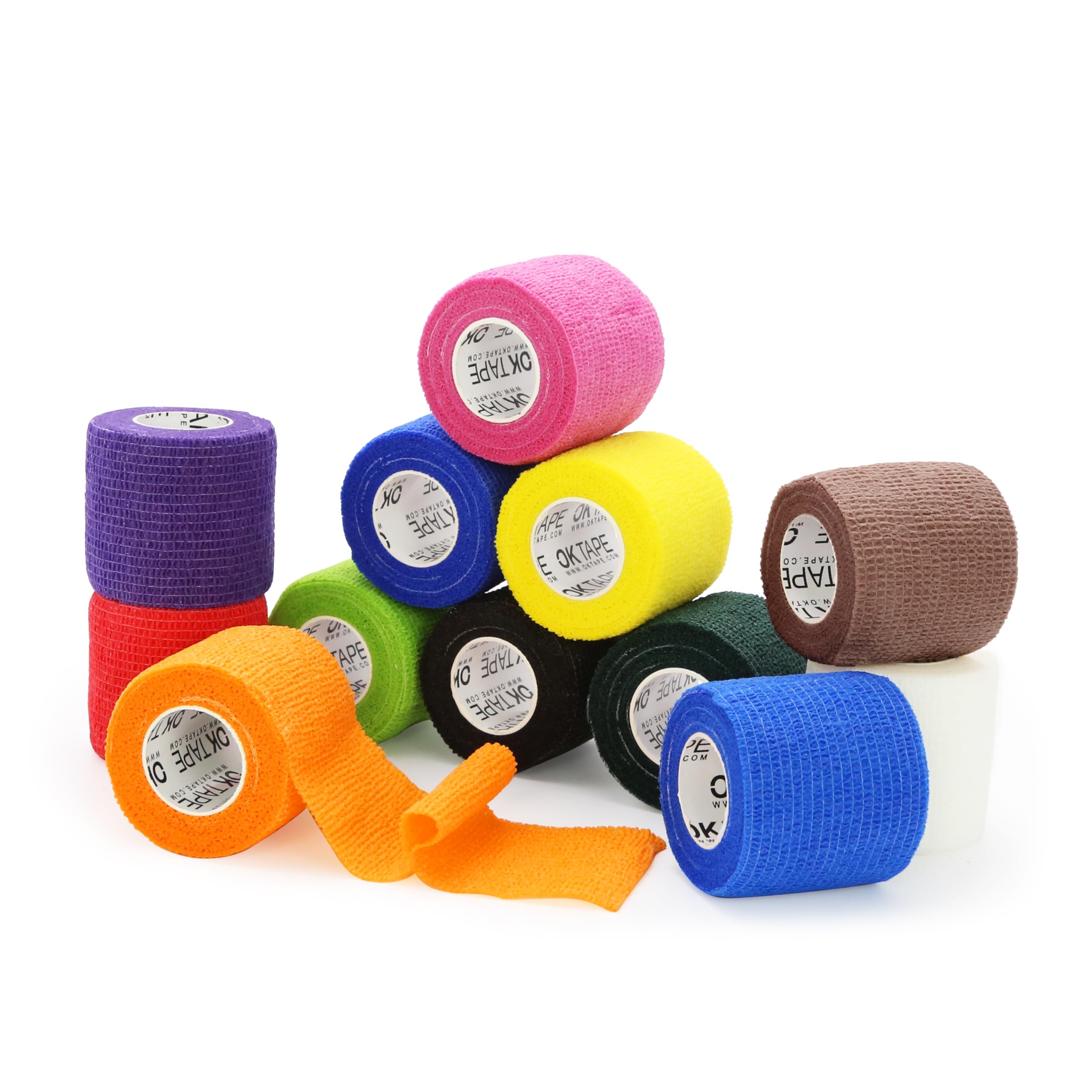 OK TAPE Self Adherent Cohesive Bandages Wrap 12Packs 2" x 5 Yards