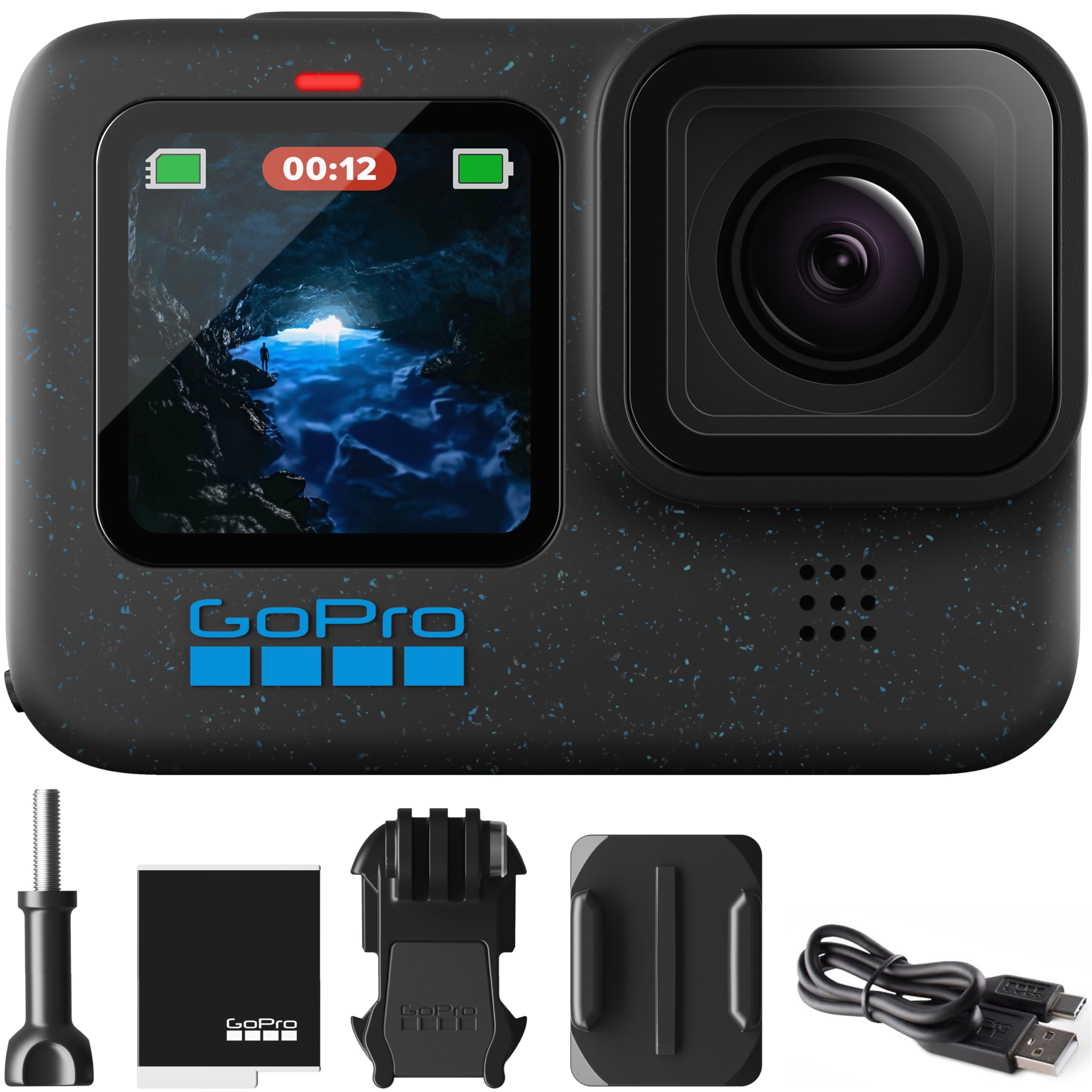 GoPro Hero12 Black E-Commerce Package - Waterproof Action Camera with 5.3K60 Ult