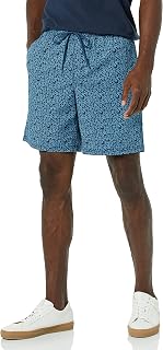 Amazon Essentials 8" Loose Fit Cotton Shorts with Elastic Waist and Drawstrings Men