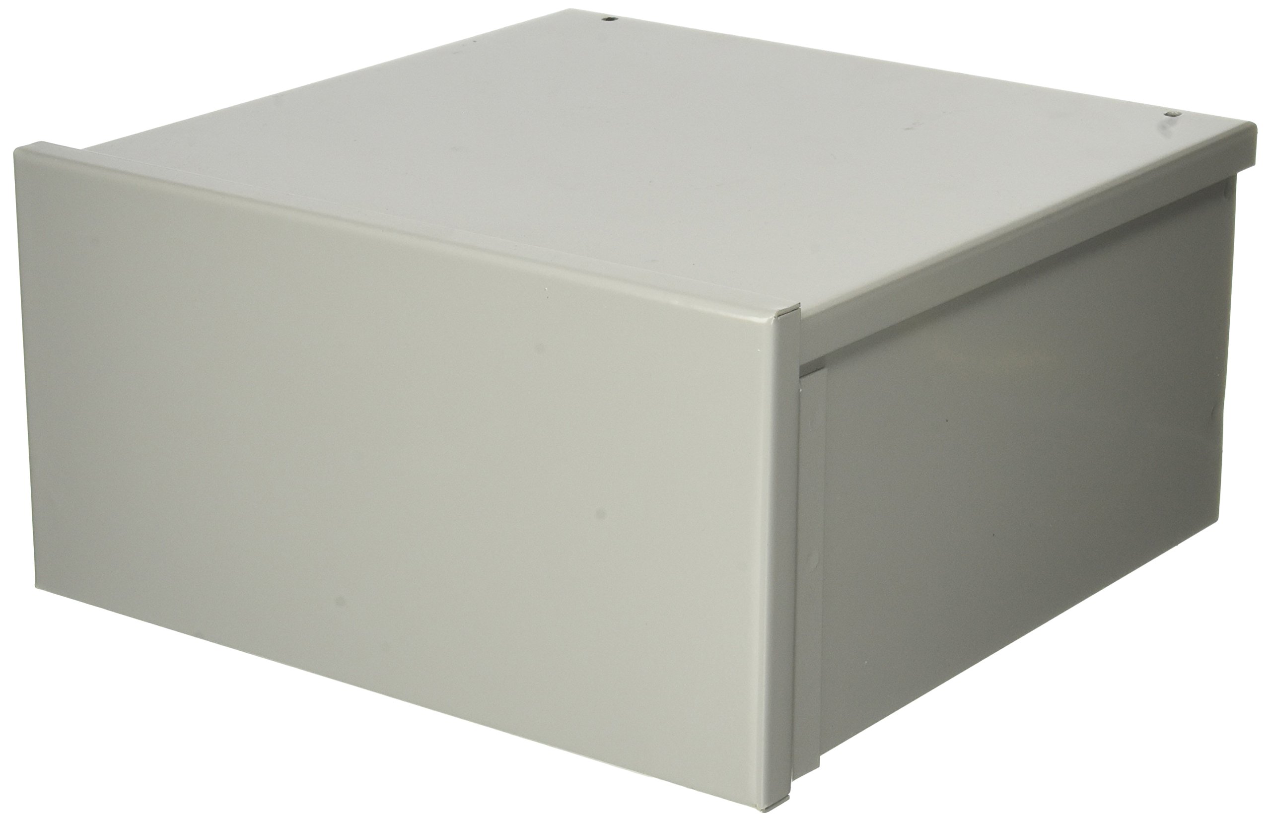 Hoffman NEMA 3R Enclosure, Screw Cover, Galvanized, Paint Finish, 12" x 12" x 6"