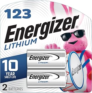 Energizer 123 Lithium Batteries (2 Pack), 3V Photo Batteries