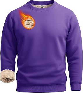 Boladeci Men's Sweatshirt Sherpa Lined Heavyweight Fleece Pullover