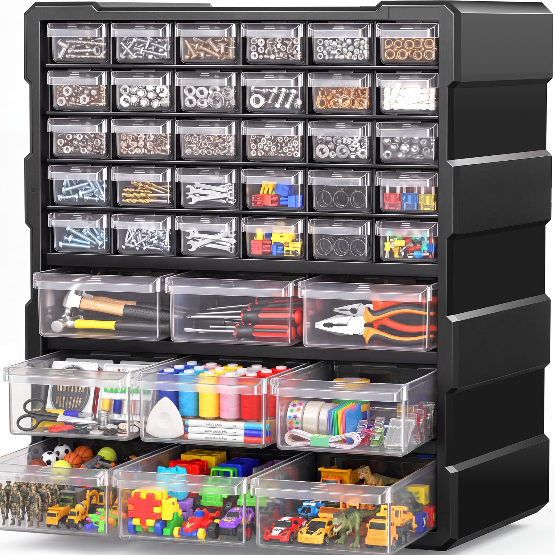 Drawer Organizer Craft Organizers and Storage with Dividers Labels Thicker | Sma
