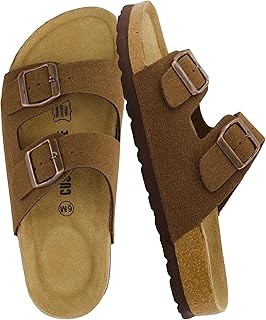 CUSHIONAIRE Women's Lane Cork Footbed Sandal with Comfort