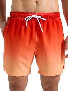 Arcweg Men's Swim Shorts with Mesh Lining - Quick Dry - Zip Pockets - Ideal for Surfing, Swimming and Beach