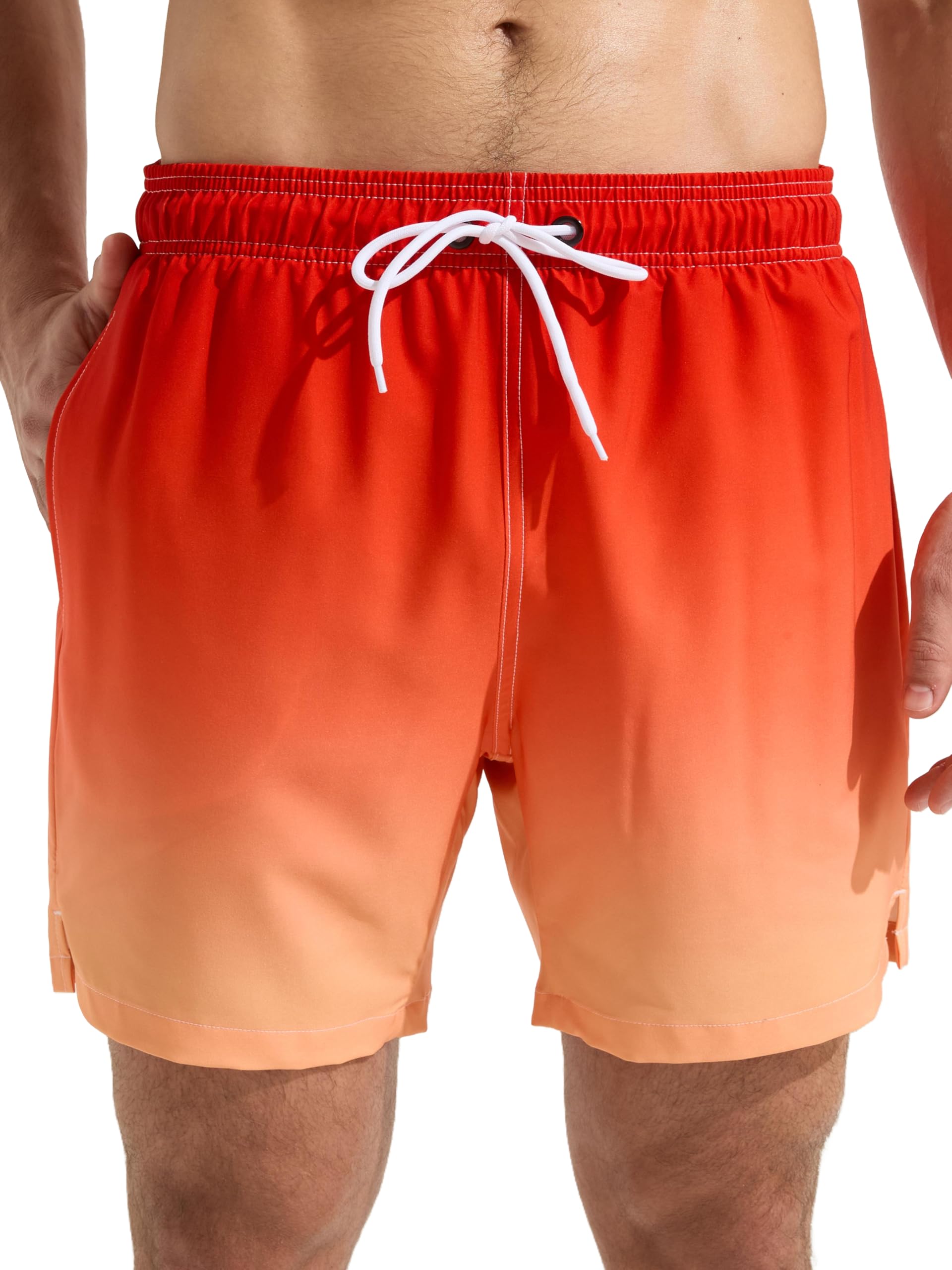 Arcweg Men's Swim Shorts with Mesh Lining - Quick Dry - Zip Pockets - Ideal for 