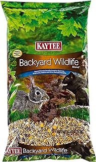 Kaytee Backyard Wildlife Food Blend for Rabbits and Squirrels, 5 Pound | Squirrel feed attracts backyard visitors. Bunny food blend. Supplements natural diets, feed away from bird feeders